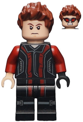 Preowned LEGO® Minifigure – Super Heroes sh0172 Hawkeye Black and Dark Red Suit