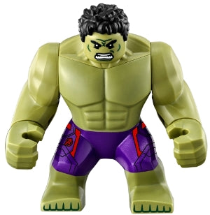 LEGO® Minifigure Super Heroes sh0173 Hulk w/Black Hair and Dark Purple Pants w/Av