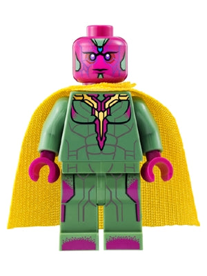 Preowned LEGO® Minifigure – Super Heroes sh0178 Vision Dark Azure Spot on Forehead