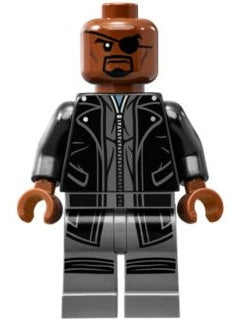 Preowned LEGO® Minifigure – Super Heroes sh0185 Nick Fury Leather Trench Coat