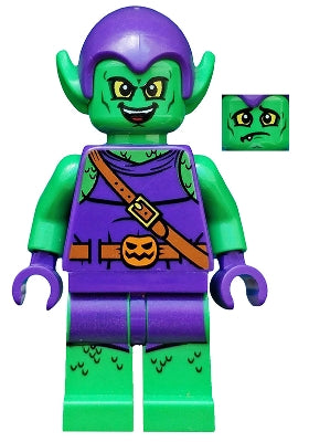 Preowned LEGO® Minifigure – Super Heroes sh0196 Green Goblin Bright Green Skin Dark Purple O