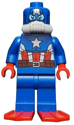 Preowned LEGO® Minifigure – Super Heroes sh0214 Scuba Captain America