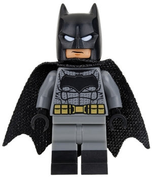 Preowned LEGO® Minifigure – Super Heroes sh0218 Batman Dark Bluish0 Gray Suit Gold Belt Black