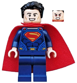 Preowned LEGO® Minifigure – Super Heroes sh0219 Superman Dark Blue Suit Tousled Hair