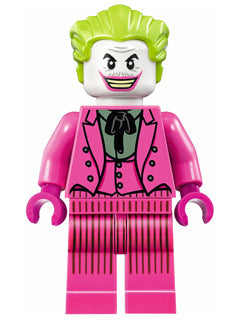 Preowned LEGO® Minifigure – Super Heroes sh0238 The Joker Dark Pink Suit Wide Grin/Lips Purs
