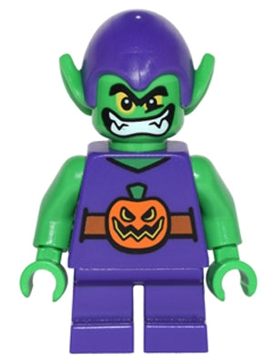 Preowned LEGO® Minifigure – Super Heroes sh0249 Green Goblin Bright Green Skin Dark Purple O