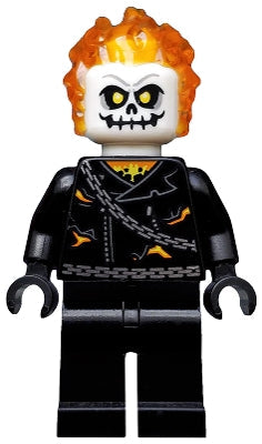Preowned LEGO® Minifigure – Super Heroes sh0267 Ghost Rider Johnathon Johnny Blaze White Hea