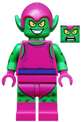 Preowned LEGO® Minifigure – Super Heroes sh0271 Green Goblin Bright Green Skin Magenta Outfi