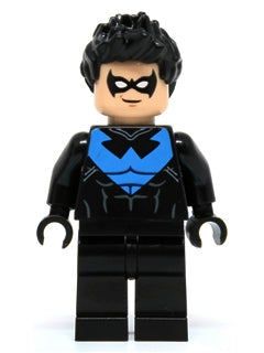 Preowned LEGO® Minifigure – Super Heroes sh0294 Nightwing White Eye Holes and Blue Chest Sym