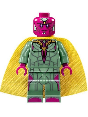 Preowned LEGO® Minifigure – Super Heroes sh0303 Vision Yellow Spot on Forehead