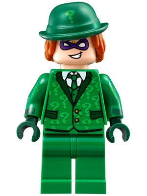 Preowned LEGO® Minifigure – Super Heroes sh0334 The Riddler Suit and Tie Hat w/Hair