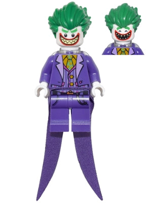 Preowned LEGO® Minifigure – Super Heroes sh0353 The Joker Long Coattails Smile w/Pointed Tee