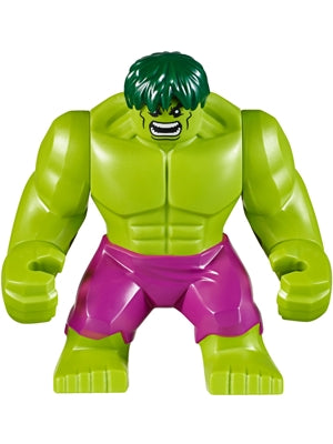 LEGO® Minifigure Super Heroes sh0371 Hulk w/Dark Green Hair and Magenta Pants