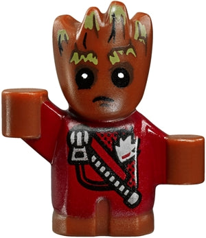 Preowned LEGO® Minifigure – Super Heroes sh0381 Groot Baby Red Outfit w/Zipper