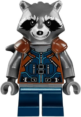 LEGO® Minifigure Super Heroes sh0384 Rocket Raccoon Dark Blue and Reddish0 Brown O