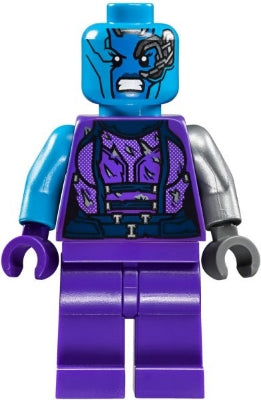 Preowned LEGO® Minifigure – Super Heroes sh0386 Nebula Dark Azure Head Torn Outfit
