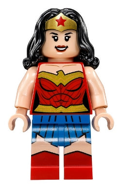 Preowned LEGO® Minifigure – Super Heroes sh0456 Wonder Woman Gold Tiara Blue Skirt