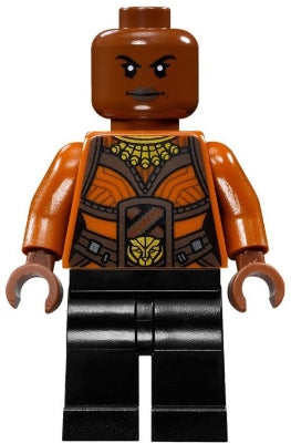 Preowned LEGO® Minifigure – Super Heroes sh0476 Okoye Dark Orange Top