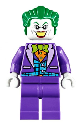 Preowned LEGO® Minifigure – Super Heroes sh0515 The Joker Medium Azure Vest Lime Bow Tie Lar