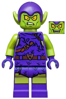 Preowned LEGO® Minifigure – Super Heroes sh0545 Green Goblin Lime Skin Dark Purple Outfit
