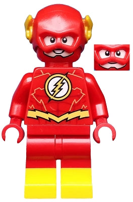 Preowned LEGO® Minifigure – Super Heroes sh0549 The Flash0 Gold Outlines on Chest and Yellow