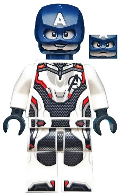 Preowned LEGO® Minifigure – Super Heroes sh0560 Captain America White Jumpsuit Helmet
