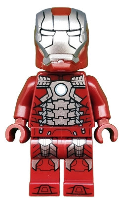 Preowned LEGO® Minifigure – Super Heroes sh0566 Iron Man Mark 5 Armor Trans-Clear Head