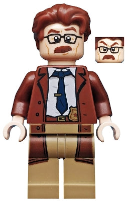Preowned LEGO® Minifigure – Super Heroes sh0591 Commissioner Gordon Reddish0 Brown Hair and C