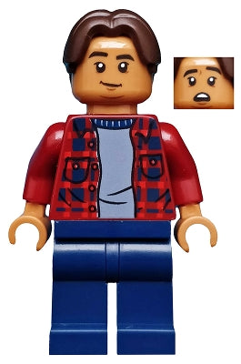 Preowned LEGO® Minifigure – Super Heroes sh0602 Ned Leeds Dark Red Plaid sh0irt Dark Blue Leg