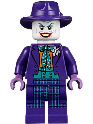 Preowned LEGO® Minifigure – Super Heroes sh0608 The Joker Dark Turquoise Bow Tie Print Leg