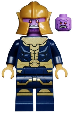 Preowned LEGO® Minifigure – Super Heroes sh0613 Thanos Dark Blue Legs Printed Blue Arms
