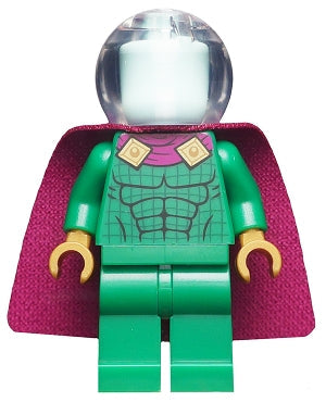 Preowned LEGO® Minifigure – Super Heroes sh0620 Mysterio Light Aqua Head Trans-Clear Helmet