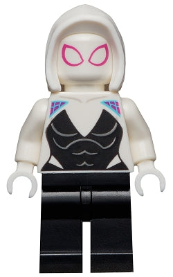 Preowned LEGO® Minifigure – Super Heroes sh0682 Ghost Spider/Spider-Gwen White Hood Basic Sm
