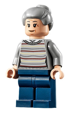 Preowned LEGO® Minifigure – Super Heroes sh0721 Aunt May Light Bluish0 Gray Sweater