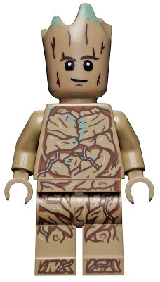 Preowned LEGO® Minifigure – Super Heroes sh0743 Groot Teen Groot Dark Tan