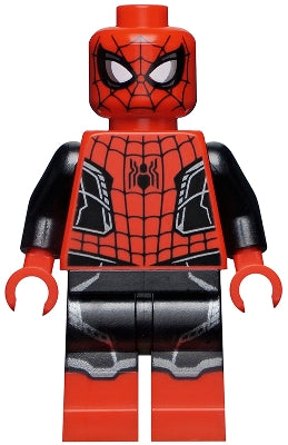 Preowned LEGO® Minifigure – Super Heroes sh0782 Spider-Man Black and Red Suit Small Black