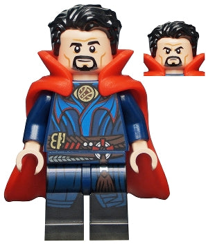 Preowned LEGO® Minifigure – Super Heroes sh0802 Doctor Strange Brooch Rubber Cape