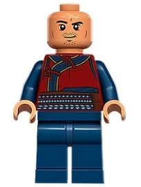 Preowned LEGO® Minifigure – Super Heroes sh0826 Wong Dark Red Robe Dark Blue Legs