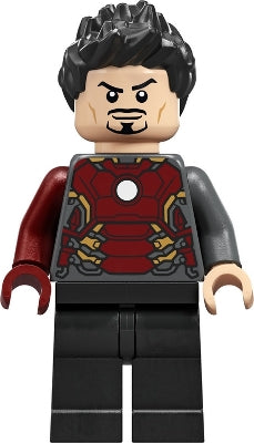 Preowned LEGO® Minifigure – Super Heroes sh0850 Tony Stark Dark Bluish0 Gray Iron Man Suit w/