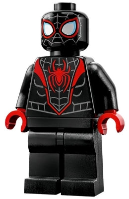 Preowned LEGO® Minifigure – Super Heroes sh0855 Spider-Man (Miles Morales) Dark Bluish0 Gray