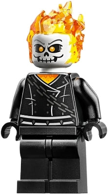 Preowned LEGO® Minifigure – Super Heroes sh0861 Ghost Rider Johnathon Johnny Blaze White Hea