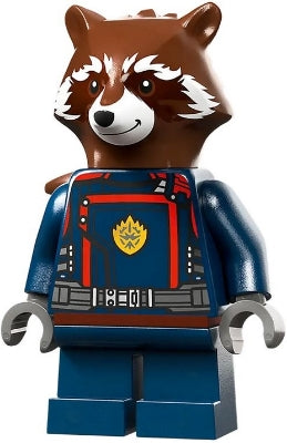 LEGO® Minifigure Super Heroes sh0875 Rocket Raccoon Dark Blue Suit Reddish0 Brown