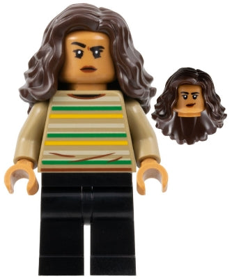 Preowned LEGO® Minifigure – Super Heroes sh0894 MJ (Michelle Jones) Dark Tan Striped Sweater