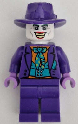 Preowned LEGO® Minifigure – Super Heroes sh0900 The Joker Dark Turquoise Bow Tie Plain Legs