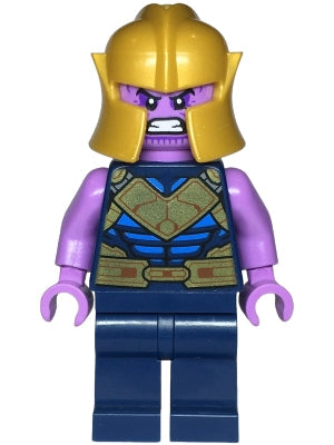 Preowned LEGO® Minifigure – Super Heroes sh0906 Thanos Dark Blue Legs Plain Medium Lavender