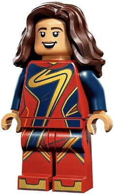 Preowned LEGO® Minifigure – Super Heroes sh0913 Ms. Marvel (Kamala Khan) Red Suit