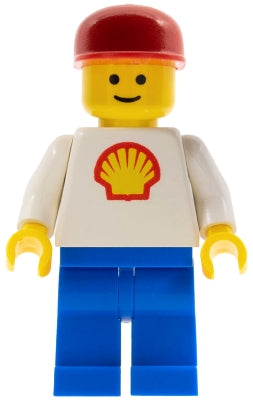 Preowned LEGO® Minifigure – Town shell010 Shell Classic Blue Legs Red Cap
