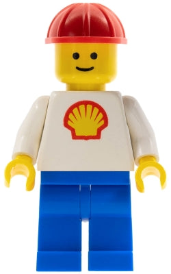 LEGO® Minifigure Town shell012 Shell Classic Blue Legs Red Construction Helmet