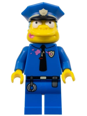 Preowned LEGO® Minifigure – The Simpsons sim023 Chief Wiggum w/Dark Pink Frosting Splotches