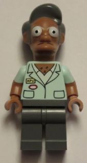 Preowned LEGO® Minifigure – The Simpsons sim025 Apu Nahasapeemapetilon w/Name Tag